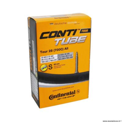 CONTINENTAL - Chambre à air vélo 700x32-47 Valve Presta Valve 60MM