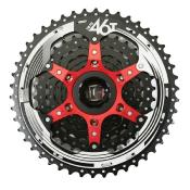 SUN RACE - Cassette 11V. MX9 10-46 VTT corps XD (empreinte Sram) metallic argent -avec adaptateur