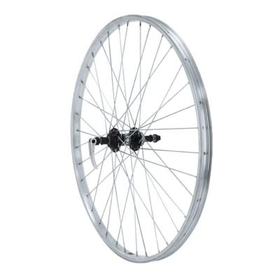 Roue VTT 26" arrière ALU MOY noir blocage roue libre 7/6V.